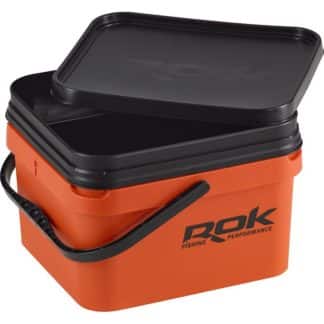 kit seau carre rok fishing square bucket complet orange 10l