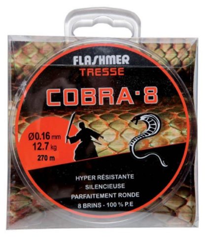 Tresse Flashmer Cobra 8 Pack de 4 pour la peche au leurre