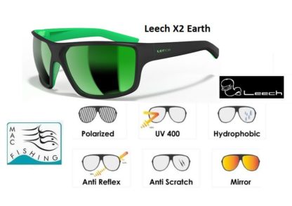 Lunettes Leech X2 EARTH pour la pêche sportive options